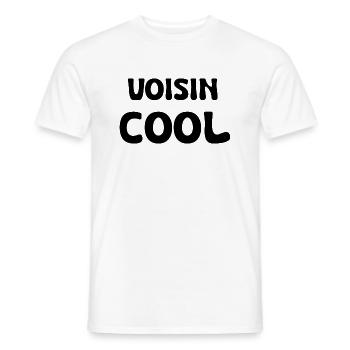 voisin cool - T-shirt homme - blanc - Devant - AI Model Male 178 dark (178cm)