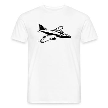 Avion de chasse - T-shirt homme - blanc - Devant - AI Model Male 178 dark (178cm)
