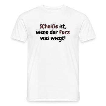 Scheiße ist, wenn der Furz was wiegt! - Männer T-Shirt - Weiß - Vorne - AI Model Male 178 dark (178cm)