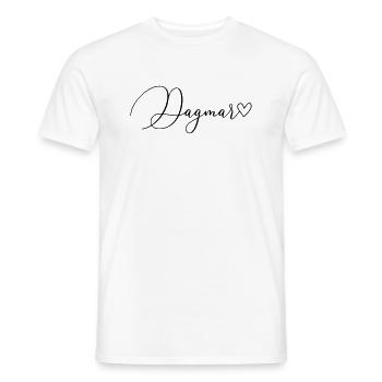Dagmar Name Vorname Mädchen - Männer T-Shirt - Weiß - Vorne - AI Model Male 178 dark (178cm)