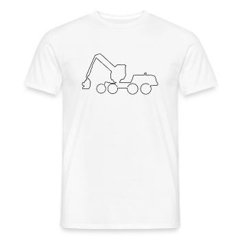 Harvester Timber Harvesting Forestry - Men's T-Shirt - white - Front - AI Model Male 178 dark (178cm)