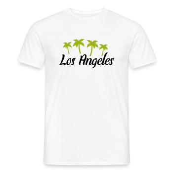 Los Angeles - T-shirt homme - blanc - Devant - AI Model Male 178 dark (178cm)