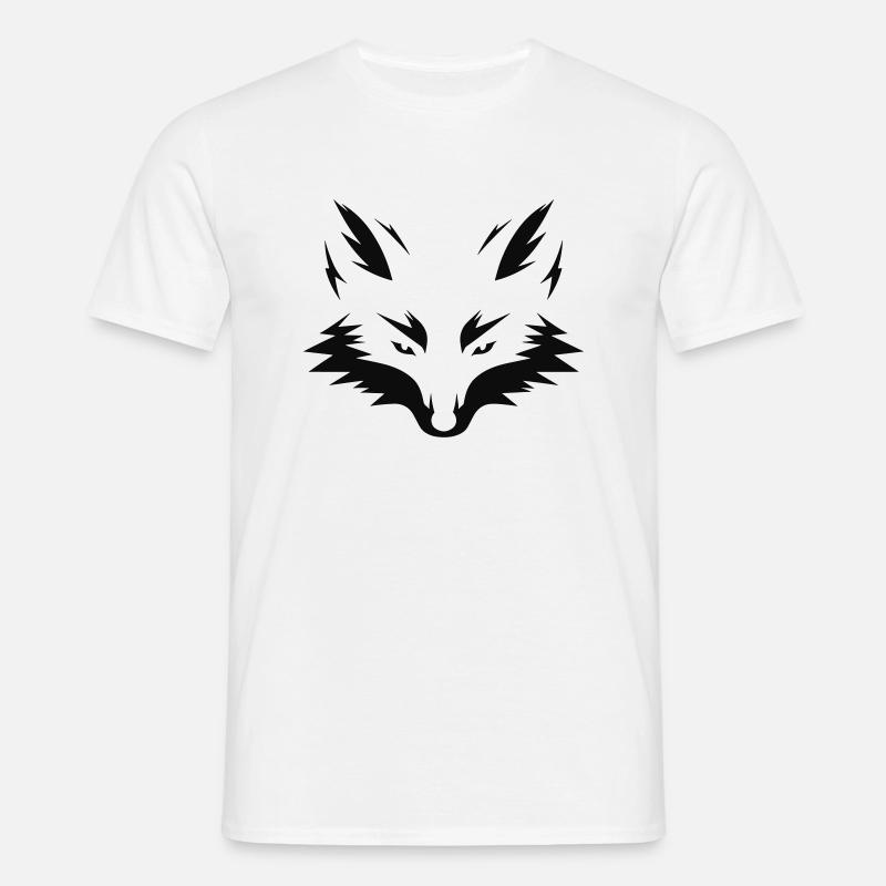Fuchs | Fox Face - Männer T-Shirt - Weiß