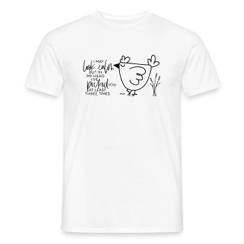 pecked you - Männer T-Shirt - Weiß - Vorne - AI Model Male 178 dark (178cm)