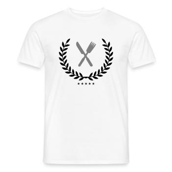 Armoiries de la coutellerie - T-shirt homme - blanc - Devant - AI Model Male 178 dark (178cm)