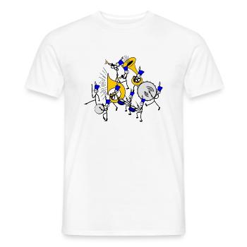 Fanfaren-Musikband - Männer T-Shirt - Weiß - Vorne - AI Model Male 178 dark (178cm)
