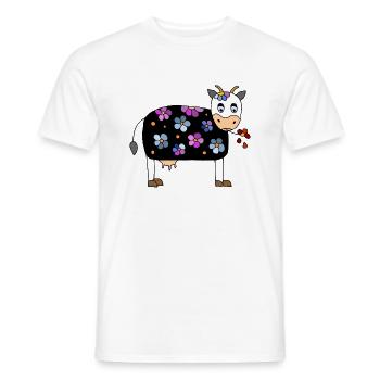 Cow - Men's T-Shirt - white - Front - AI Model Male 178 dark (178cm)