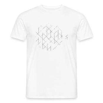 Lines - Men's T-Shirt - white - Front - AI Model Male 178 dark (178cm)