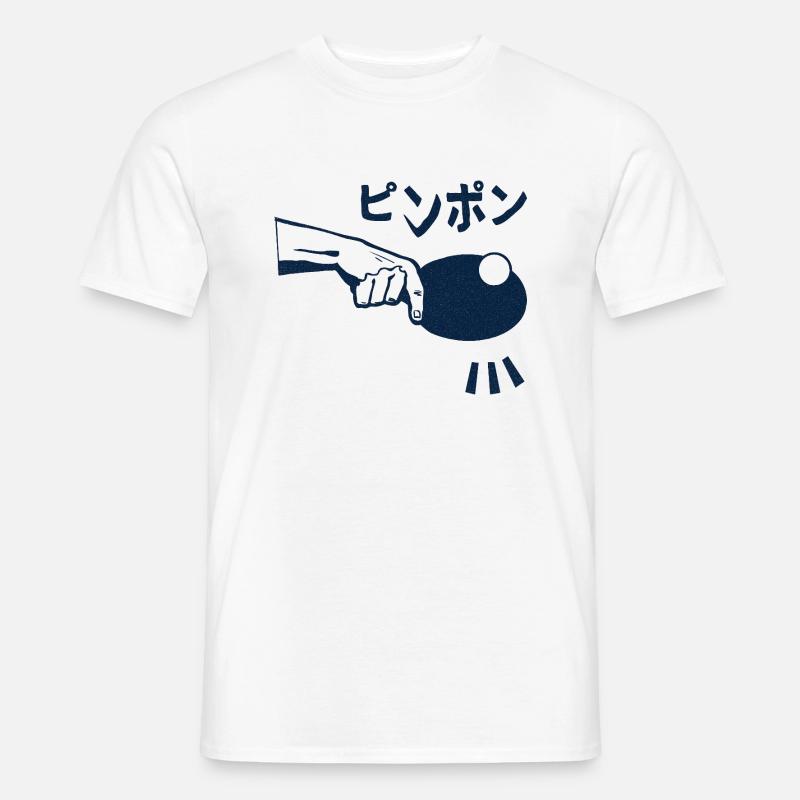 Ping Pong Japanisch - Männer T-Shirt - Weiß