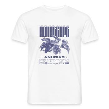 Aquascaping Anubias Aquatic Plant Fish Keeper - Men's T-Shirt - white - Front - AI Model Male 178 dark (178cm)