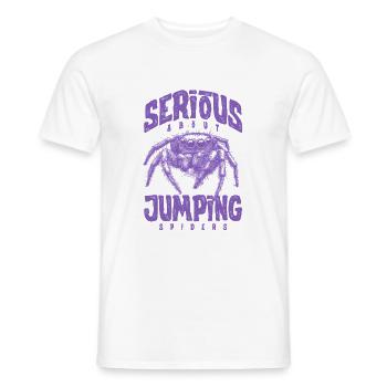 Serious About Jumping Spiders Pet Spider Owner - Men's T-Shirt - white - Front - AI Model Male 178 dark (178cm)