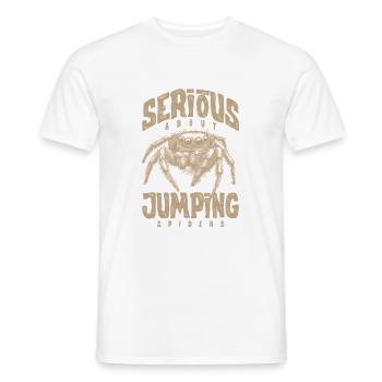 Sérieux au sujet des araignées sauteuses Propriétaire d’une araignée de compagnie - T-shirt homme - blanc - Devant - AI Model Male 178 dark (178cm)