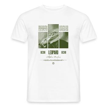 Leopard Gecko Reptile Keeper Streetwear - Men's T-Shirt - white - Front - AI Model Male 178 dark (178cm)