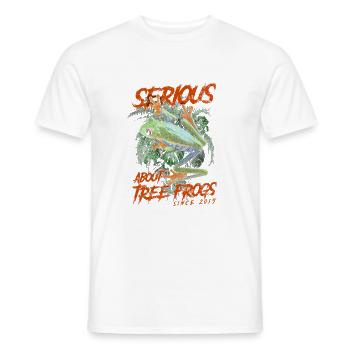 Sérieux au sujet des rainettes aux yeux rouges depuis 2015 - T-shirt homme - blanc - Devant - AI Model Male 178 dark (178cm)
