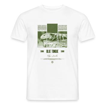 Blue Tongue Skink Reptile Keeper Streetwear - Männer T-Shirt - Weiß - Vorne - AI Model Male 178 dark (178cm)