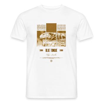 Blue Tongue Skink Reptile Keeper Streetwear - Männer T-Shirt - Weiß - Vorne - AI Model Male 178 dark (178cm)