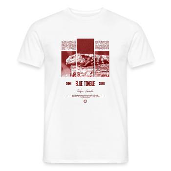 Blue Tongue Skink Reptile Keeper Streetwear - Männer T-Shirt - Weiß - Vorne - AI Model Male 178 dark (178cm)