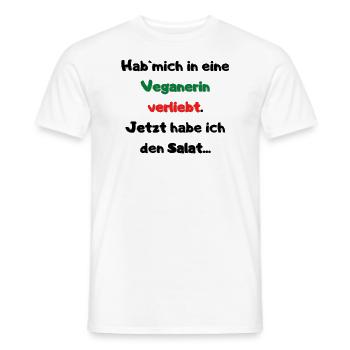 Verliebt in Veganer T-shirt - Männer T-Shirt - Weiß - Vorne - AI Model Male 178 dark (178cm)