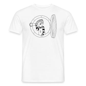 sailor the son - Men's T-Shirt - white - Front - AI Model Male 178 dark (178cm)