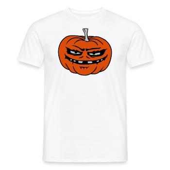 Evil Pumpkin Comic Halloween - Men's T-Shirt - white - Front - AI Model Male 178 dark (178cm)