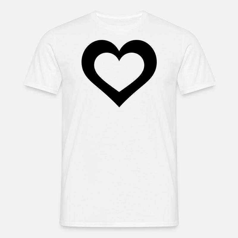 Cuore - Maglietta da uomo - bianco