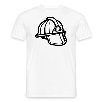 fireman - Men's T-Shirt - white - Front - AI Model Male 178 dark (178cm)