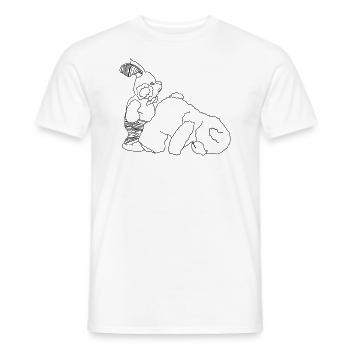 lapin ourson - T-shirt homme - blanc - Devant - AI Model Male 178 dark (178cm)
