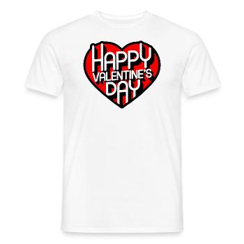 Happy Valentine's Day 2025 - Men's T-Shirt - white - Front - AI Model Male 178 dark (178cm)