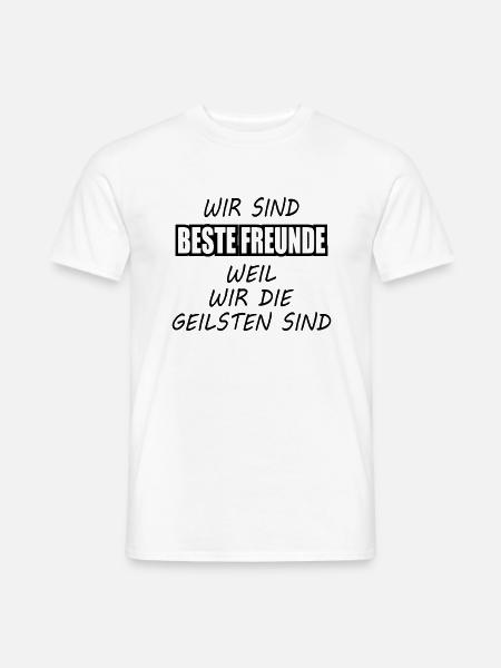 Beste Freunde - Männer T-Shirt - Weiß