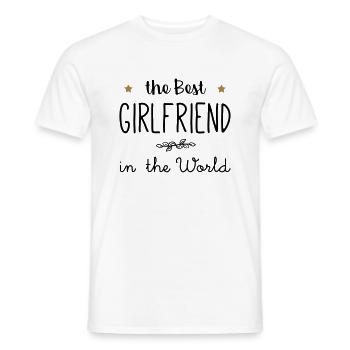 The best girlfriend in the world - T-shirt homme - blanc - Devant - AI Model Male 178 dark (178cm)