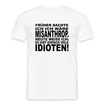 Misanthrop - Männer T-Shirt - Weiß - Vorne - AI Model Male 178 dark (178cm)