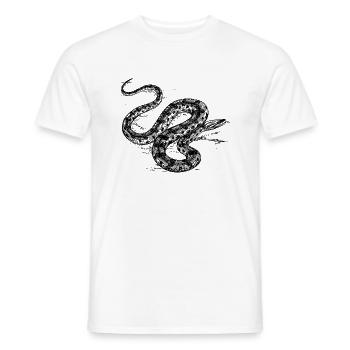 Graue Schlange - Männer T-Shirt - Weiß - Vorne - AI Model Male 178 dark (178cm)