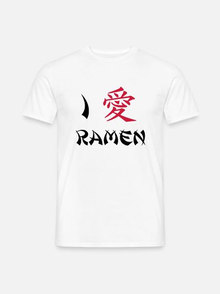 Ich liebe Ramen - Männer T-Shirt - Weiß