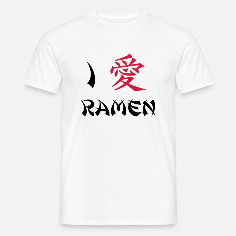 Ich liebe Ramen - Männer T-Shirt - Weiß