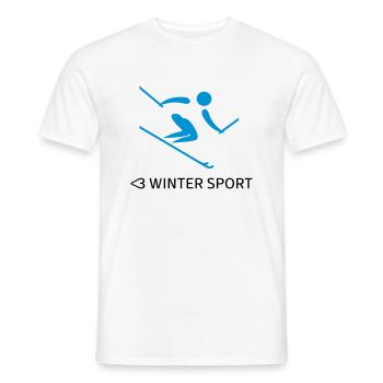 Winter Sport - Männer T-Shirt - Weiß - Vorne - AI Model Male 178 dark (178cm)
