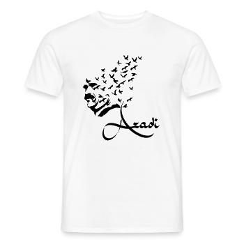 Azadi - Männer T-Shirt - Weiß - Vorne - AI Model Male 178 dark (178cm)