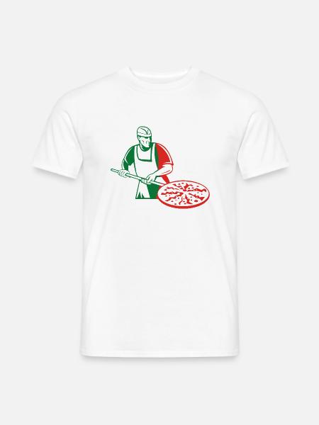 Pizzabäcker - Männer T-Shirt - Weiß