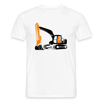 Excavatrice - T-shirt homme - blanc - Devant - AI Model Male 178 dark (178cm)
