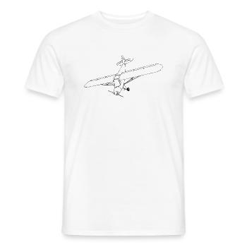 Airplane - Men's T-Shirt - white - Front - AI Model Male 178 dark (178cm)