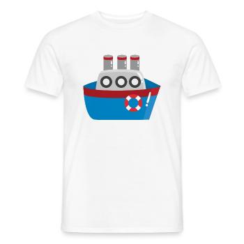 Ship - Men's T-Shirt - white - Front - AI Model Male 178 dark (178cm)