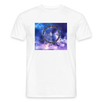 Compass Of The Galaxy - Men's T-Shirt - white - Front - AI Model Male 178 dark (178cm)
