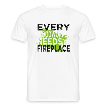 bday carpenter hoodies and sweatshirts woodworker - Men's T-Shirt - white - Front - AI Model Male 178 dark (178cm)