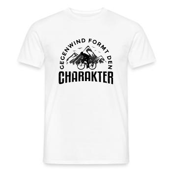 Gegenwind Formt den Charakter - - Männer T-Shirt - Weiß - Vorne - AI Model Male 178 dark (178cm)