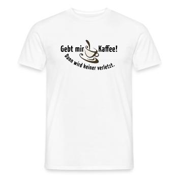 Kaffee Koffein Frühstück früher Vogel Morgen Latte - Männer T-Shirt - Weiß - Vorne - AI Model Male 178 dark (178cm)