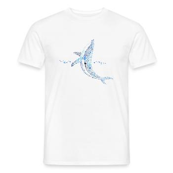baleine à l'aquarelle - T-shirt homme - blanc - Devant - AI Model Male 178 dark (178cm)