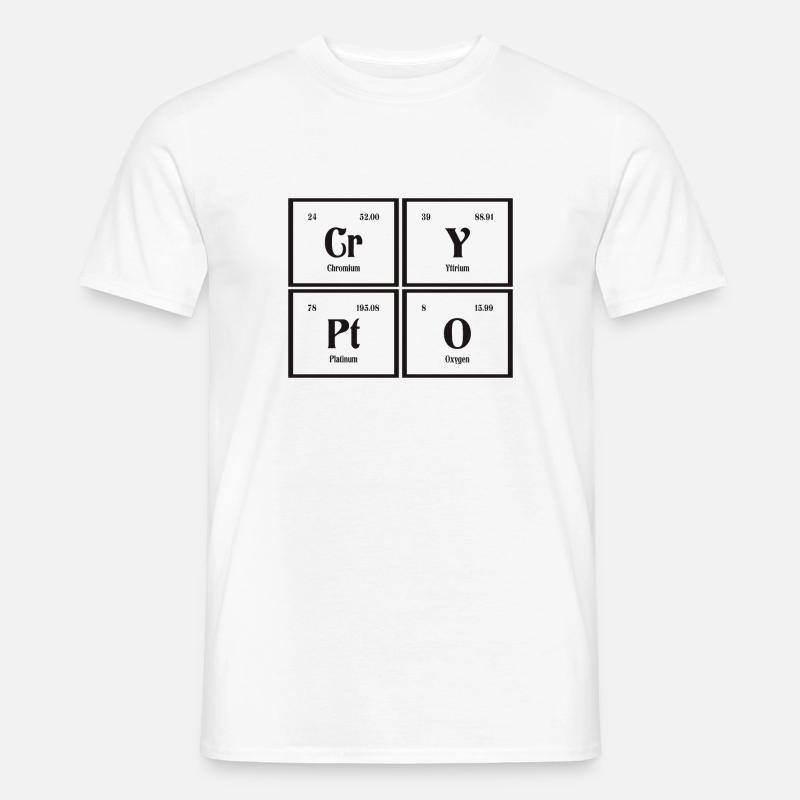 Krypto-| Periodensystem der Elemente - Männer T-Shirt - Weiß