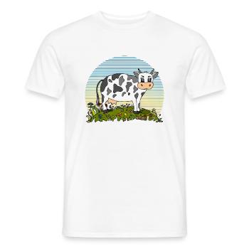 Kuh - Männer T-Shirt - Weiß - Vorne - AI Model Male 178 dark (178cm)