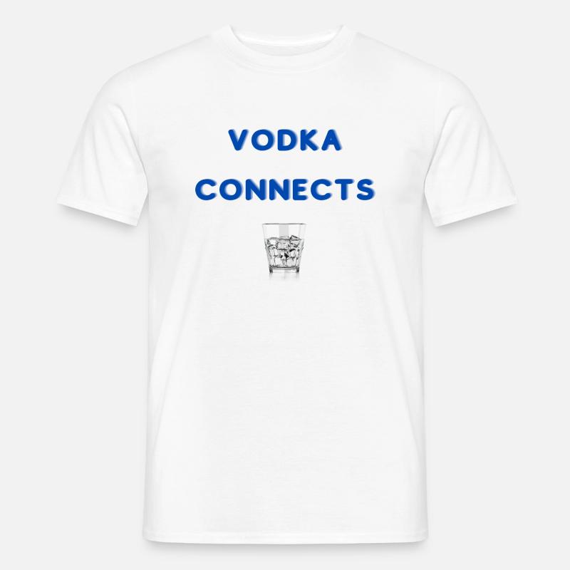 vodka conncects - Männer T-Shirt - Weiß