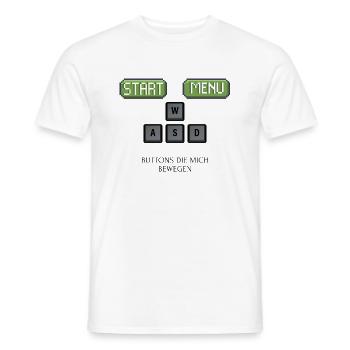 gaming x buttons - Männer T-Shirt - Weiß - Vorne - AI Model Male 178 dark (178cm)