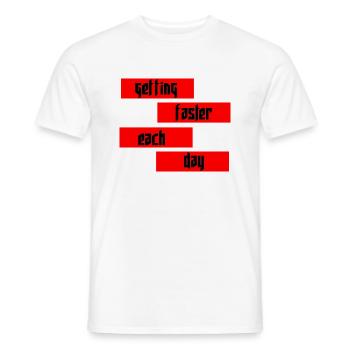 Marathon Triathlon Running Jogging Biking Cycling - Men's T-Shirt - white - Front - AI Model Male 178 dark (178cm)